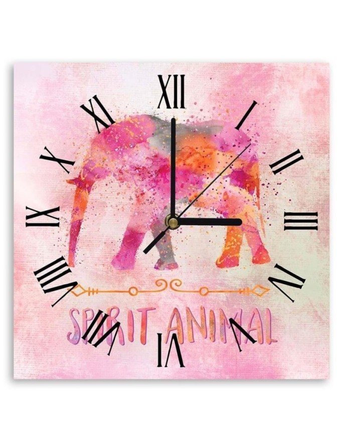 Wall clock - Spirit Animal inscription - Andrea Haase | FEEBY