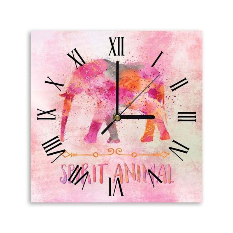 Wall clock - Spirit Animal inscription - Andrea Haase | FEEBY