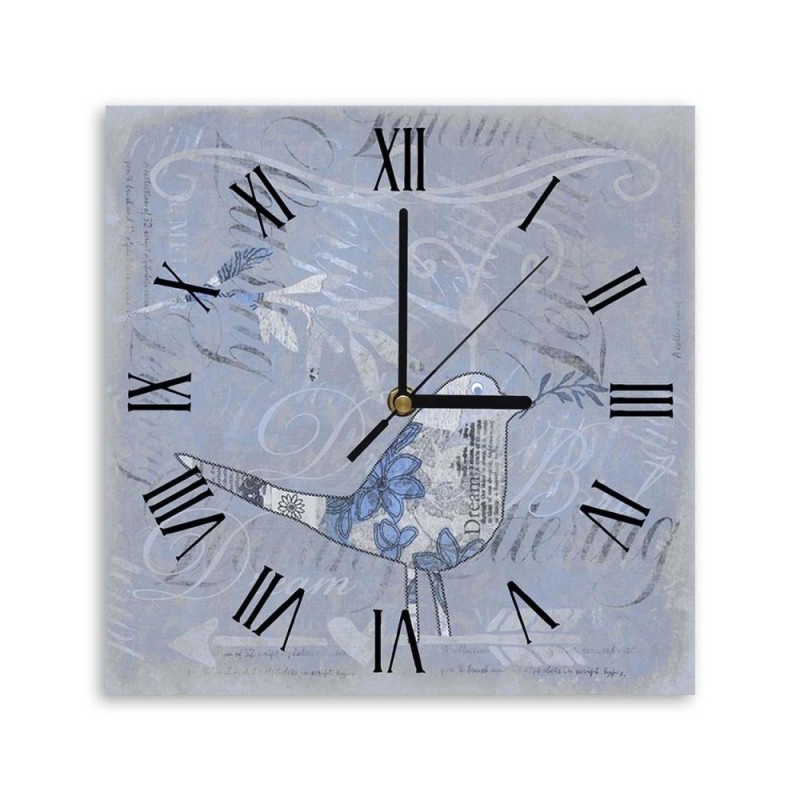 Wall clock - Blue old paper - Andrea Haase | FEEBY