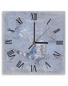 Wall clock - Blue old paper - Andrea Haase | FEEBY