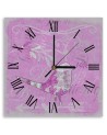 Wall clock - Pink old paper - Andrea Haase | FEEBY