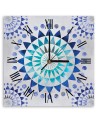 Wall clock - Mandala blue - Andrea Haase | FEEBY