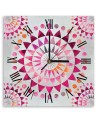 Wall clock - Mandala, purple and pink oriental pattern - Andrea Haase | FEEBY
