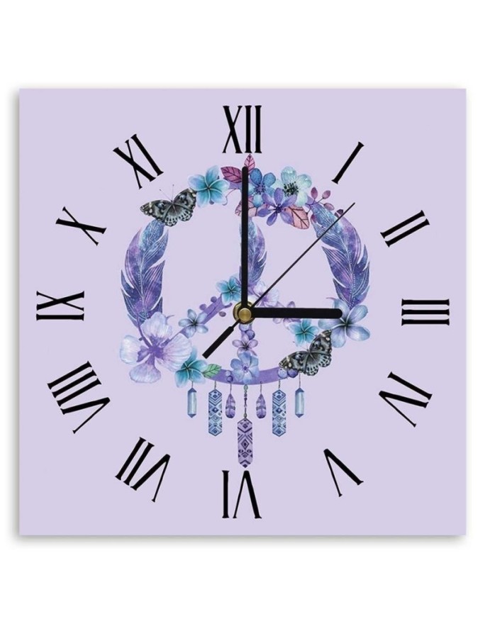 Wall clock Purple peace...