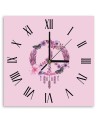 Wall clock - Little pink peace sign - Andrea Haase | FEEBY