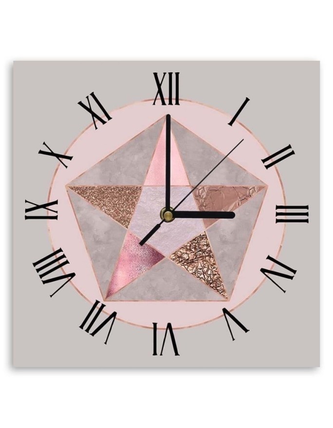 Wall clock - Star in a hexagon - Andrea Haase | FEEBY