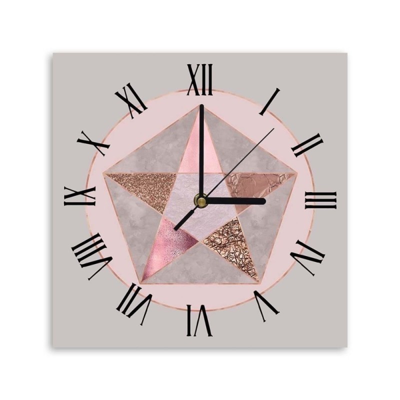 Wall clock - Star in a hexagon - Andrea Haase | FEEBY