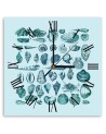 Wall clock - Blue little shells - Andrea Haase | FEEBY