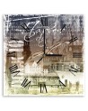 Wall clock - Port brown postcard - Andrea Haase | FEEBY