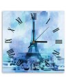 Wall clock - Eiffel Tower blue - Andrea Haase | FEEBY