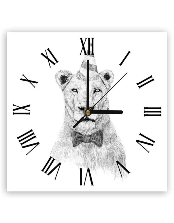 Wall clock - Birthday lion - Balazs Solti | FEEBY