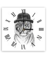 Wall clock - Tiger in a hat - Balazs Solti | FEEBY