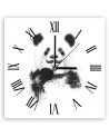 Wall clock - Black and white panda - Balazs Solti | FEEBY