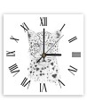 Wall clock - Black and white leopard - Balazs Solti | FEEBY