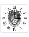 Wall clock - Lion's mane of flowers - Balazs Solti | FEEBY