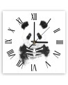 Wall clock - Skeleton panda bear - Balazs Solti | FEEBY