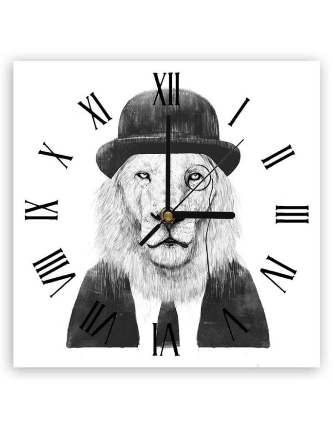 Wall clock - Elegant Lion - Balazs Solti | FEEBY