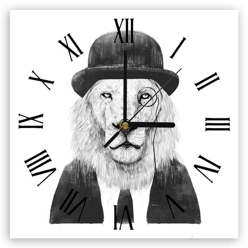 Wall clock - Elegant Lion - Balazs Solti | FEEBY