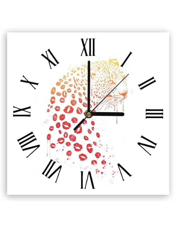 Wall clock - Leopard in the mouth - Balazs Solti | FEEBY