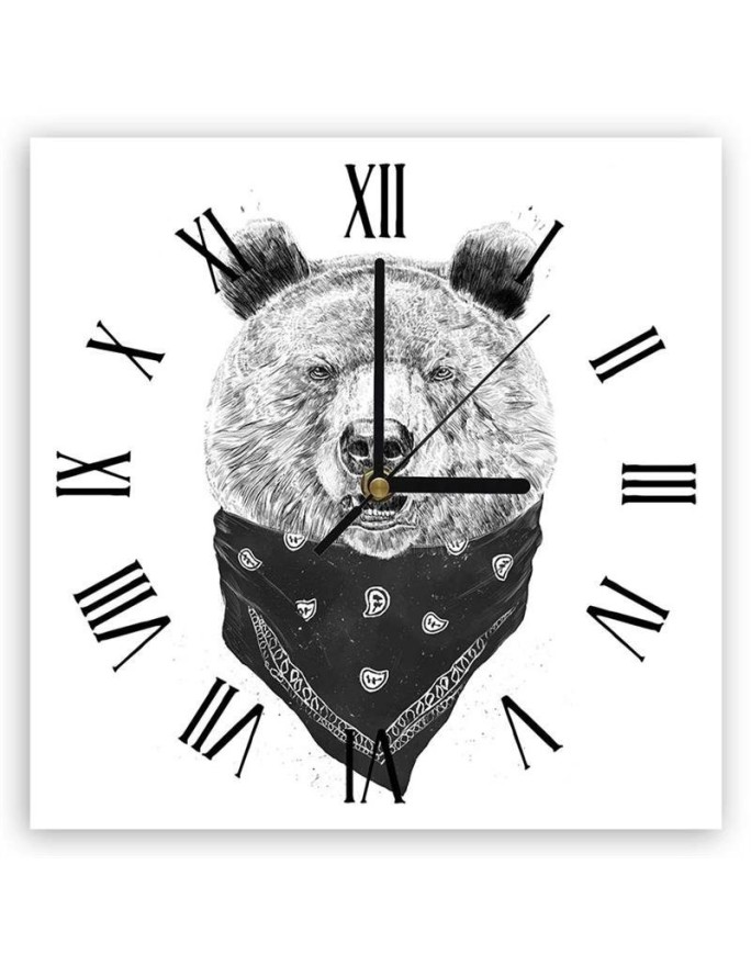 Wall clock - Bear in bandama - Balazs Solti | FEEBY