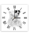 Wall clock - Black and white bear with glasses - Balazs Solti | FEEBY