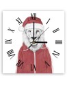 Wall clock - Christmas lion portrait - Balazs Solti | FEEBY