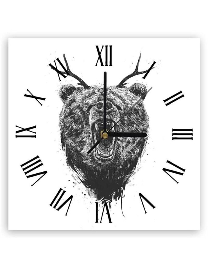 Wall clock Bear with horns...