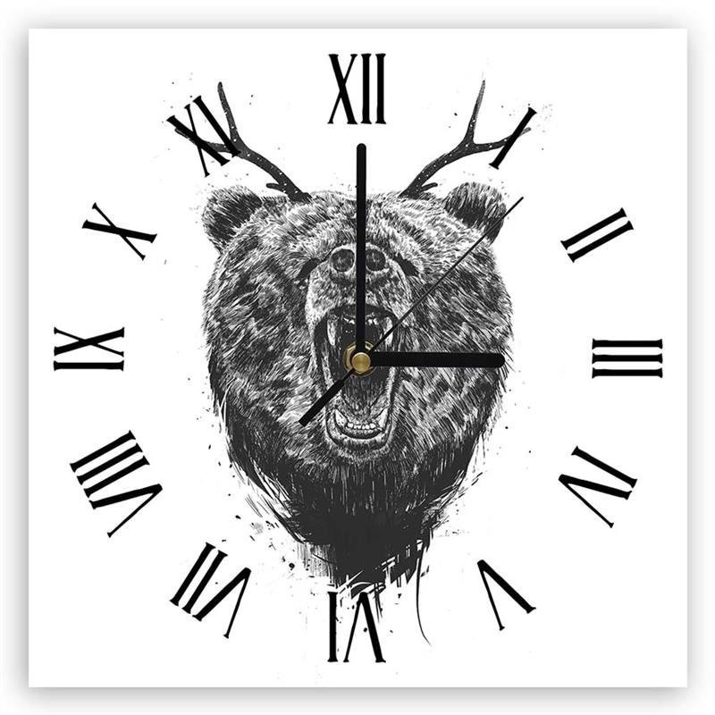 Wall clock - Bear with horns - Balazs Solti | FEEBY