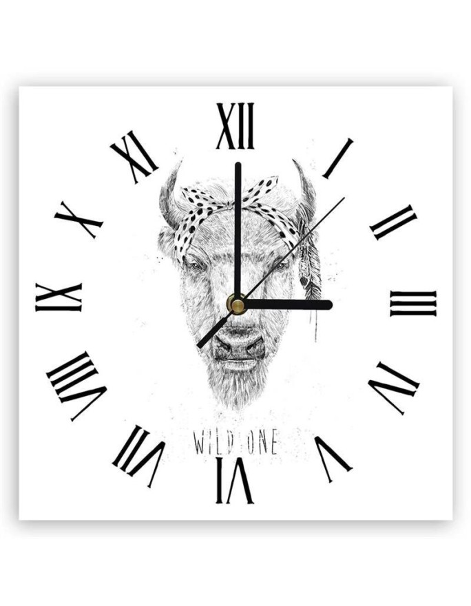 Wall clock - Bison head - Balazs Solti | FEEBY