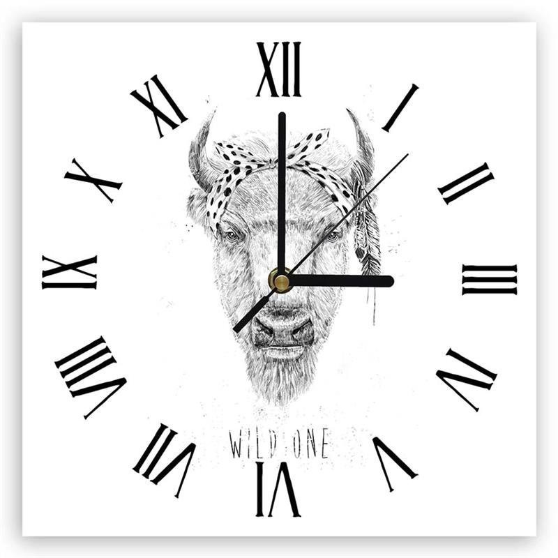 Wall clock - Bison head - Balazs Solti | FEEBY