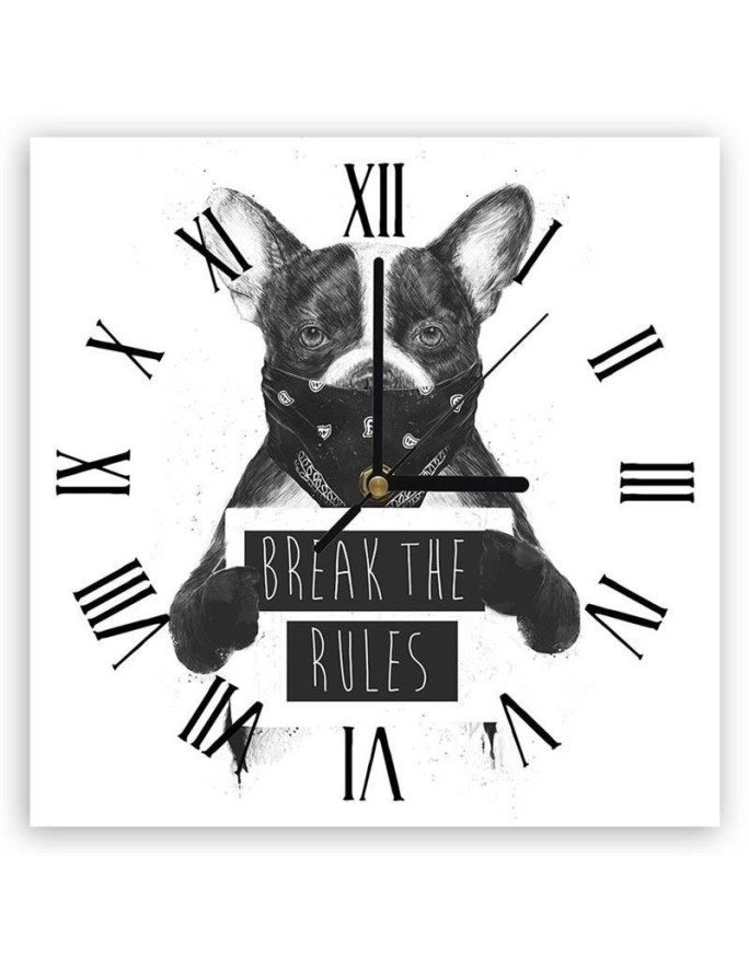 Wall clock - French Bulldog as a criminal - Balazs Solti | FEEBY