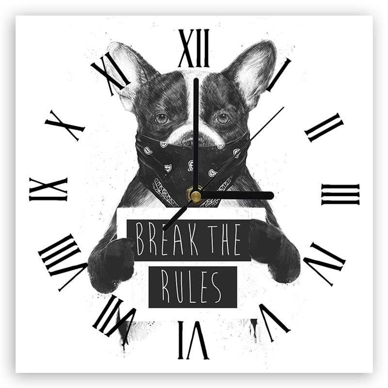 Wall clock - French Bulldog as a criminal - Balazs Solti | FEEBY