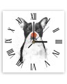 Wall clock - The French Bulldog and the Clown's Nose - Balazs Solti | FEEBY