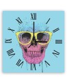 Wall clock - Skull in glasses - Balazs Solti | FEEBY
