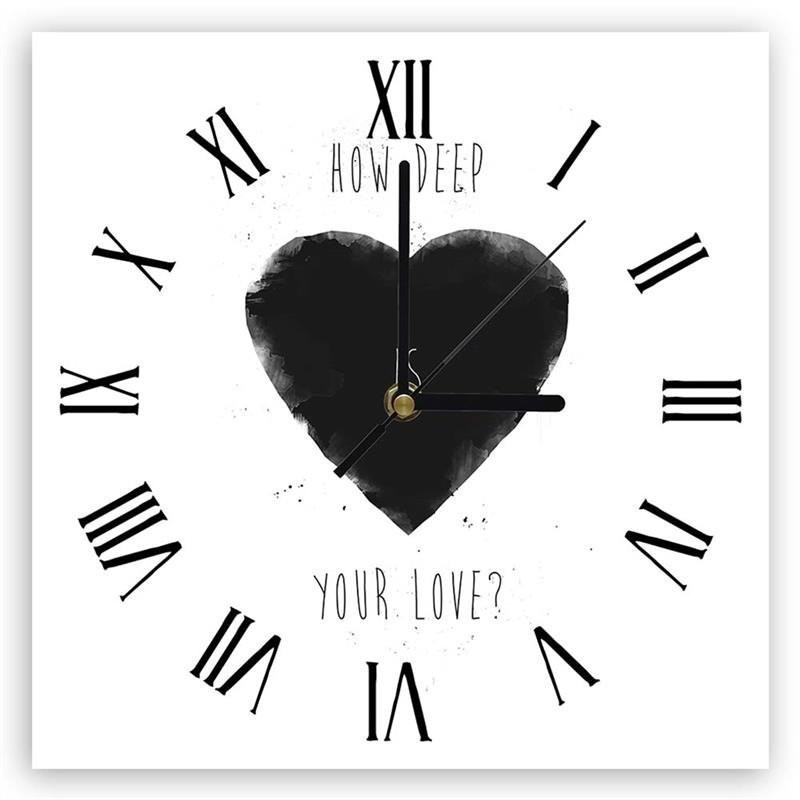 Wall clock - Black heart - Balazs Solti | FEEBY