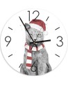 Wall clock - Christmas cat - Balazs Solti | FEEBY