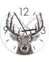 Wall clock - Deer with lights on the horns - Balazs Solti | FEEBY