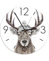 Wall clock - Deer in cap - Balazs Solti | FEEBY