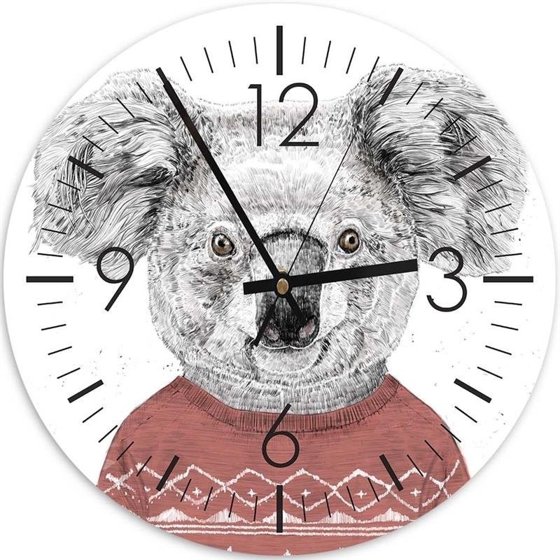 Wall clock - Koala in a Christmas jumper - Balazs Solti | FEEBY