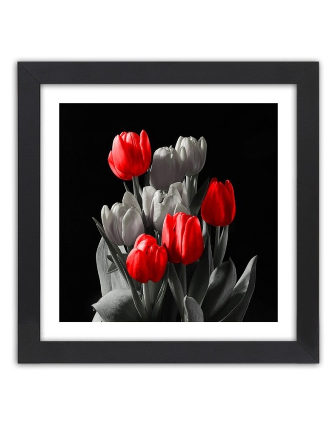 Poster Bouquet of red tulips