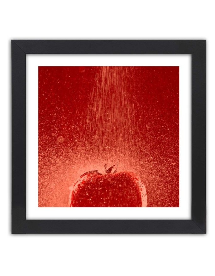 Poster Tomato and water drops