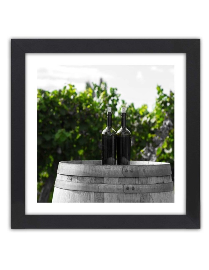Poster Wine bottles vineyard
