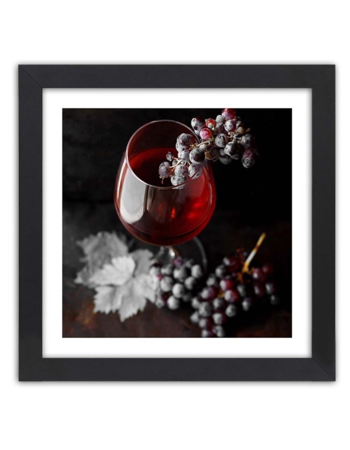 Poster Wine glass and grapes