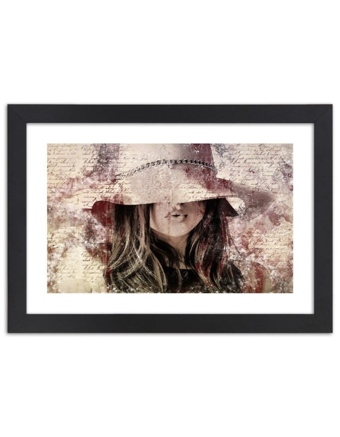 Poster Woman in vintage hat