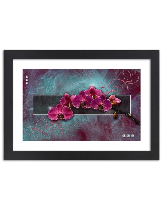 Poster Orchid in fuchsia color