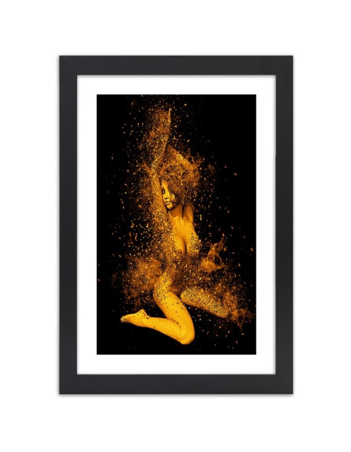 Poster Naked woman in gold...