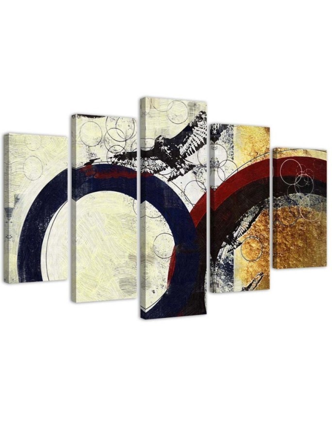 Canvas print Geometric abstract colourful circles for living room | FEEBY