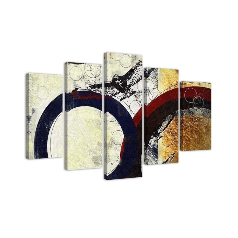 Canvas print Geometric abstract colourful circles for living room | FEEBY