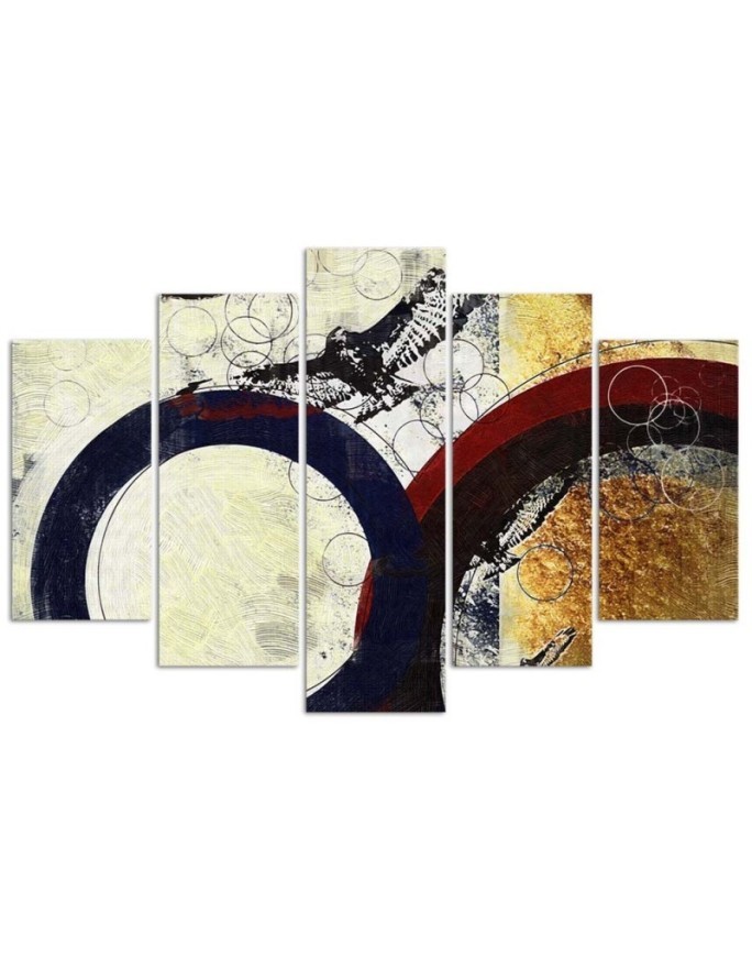 Canvas print Geometric abstract colourful circles for living room | FEEBY