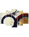 Canvas print Geometric abstract colourful circles for living room | FEEBY